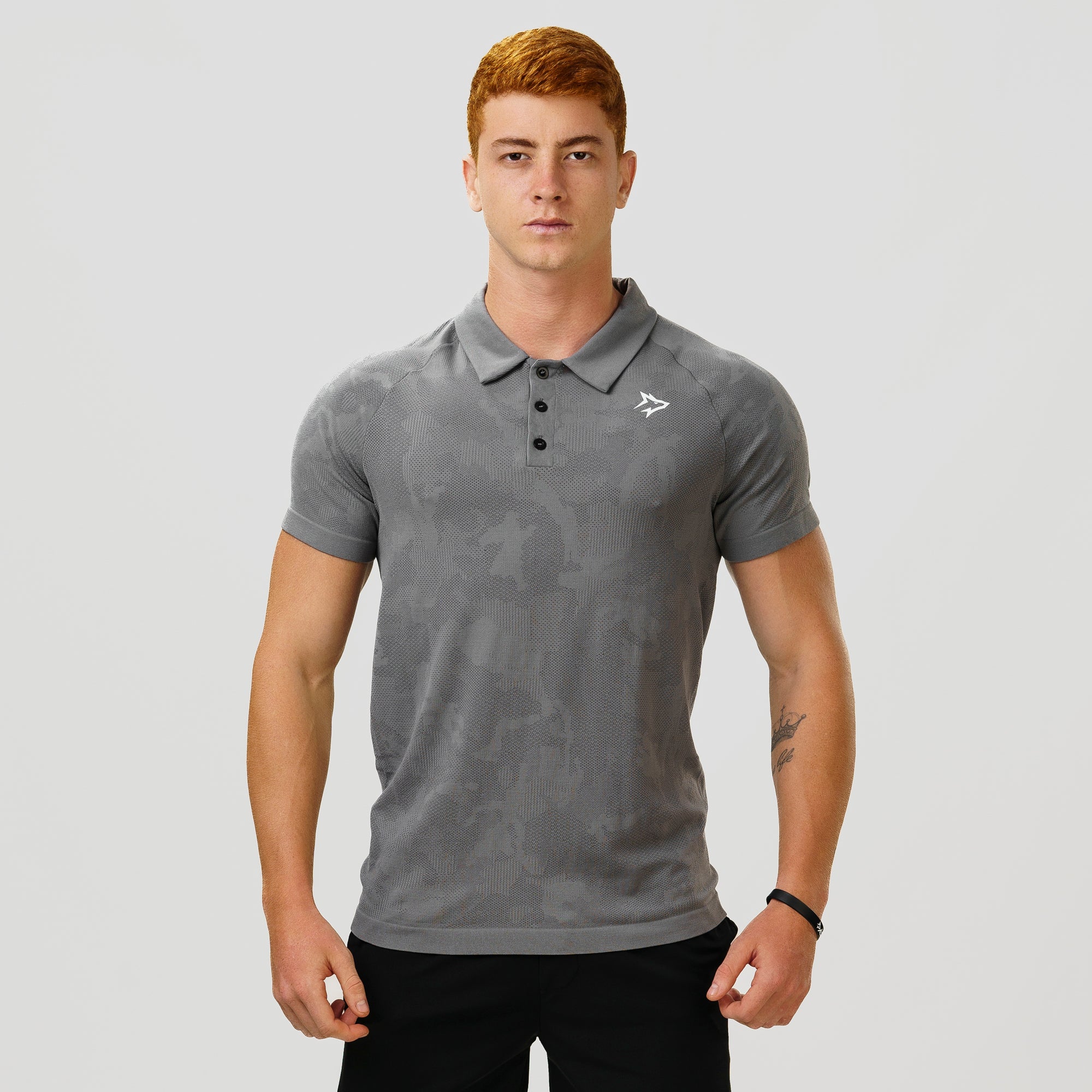 Camisa Polo Apex Dry New Lupus Cinza - Sem Costura - Image 3