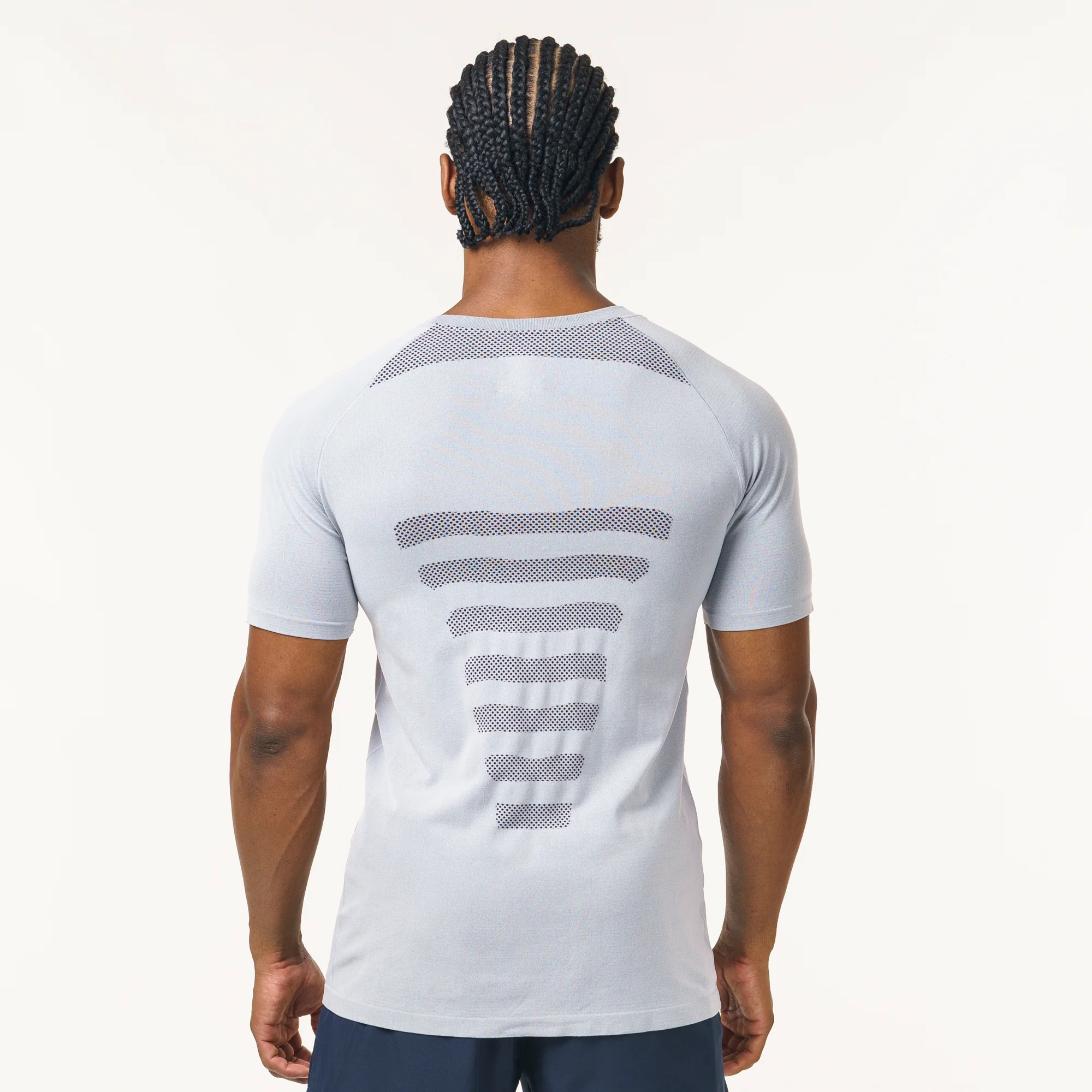 Camiseta Apex Dry Core Cinza Gelo - Sem Costura - Image 8