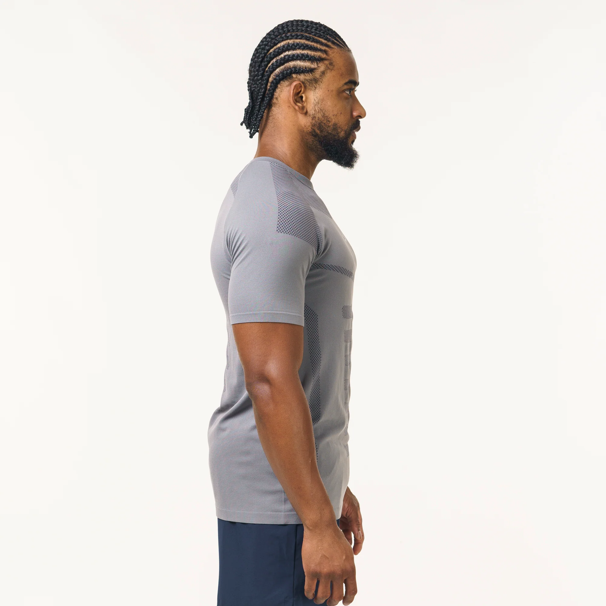Camiseta Apex Dry Core Cinza - Sem Costura - Image 9