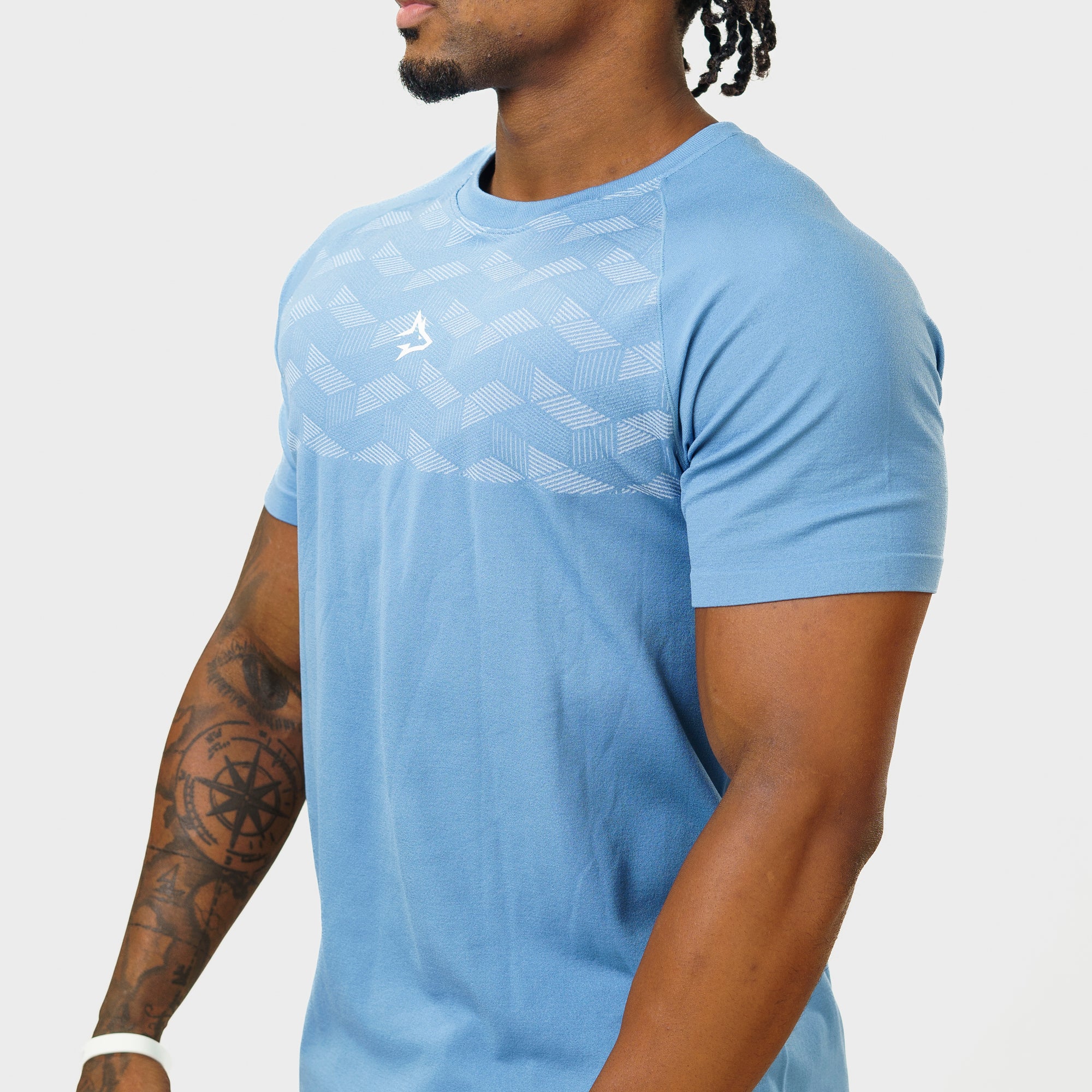Camiseta Apex Dry Holographic Azul Petróleo - Sem Costura - Image 10