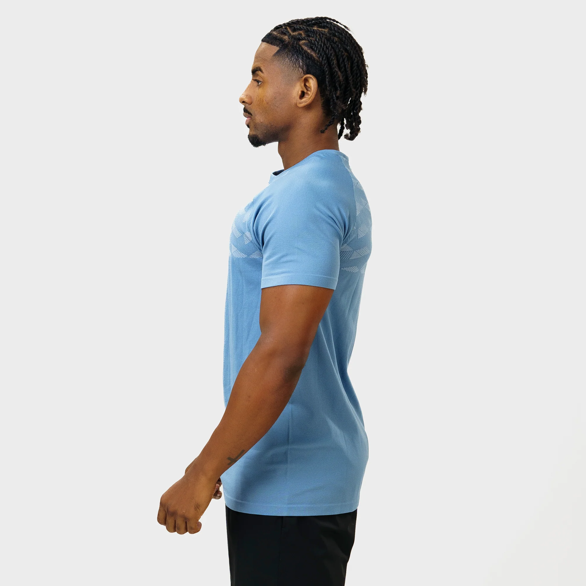 Camiseta Apex Dry Holographic Azul Petróleo - Sem Costura - Image 4