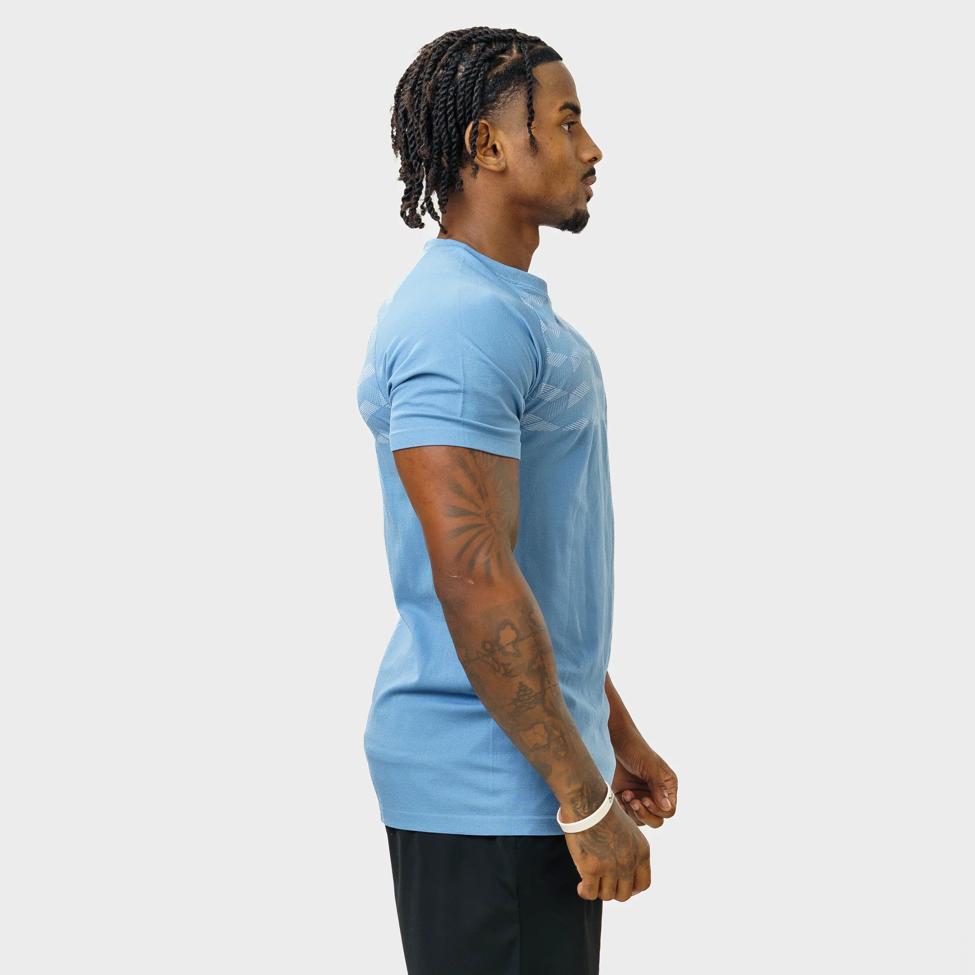 Camiseta Apex Dry Holographic Azul Petróleo - Sem Costura - Image 8
