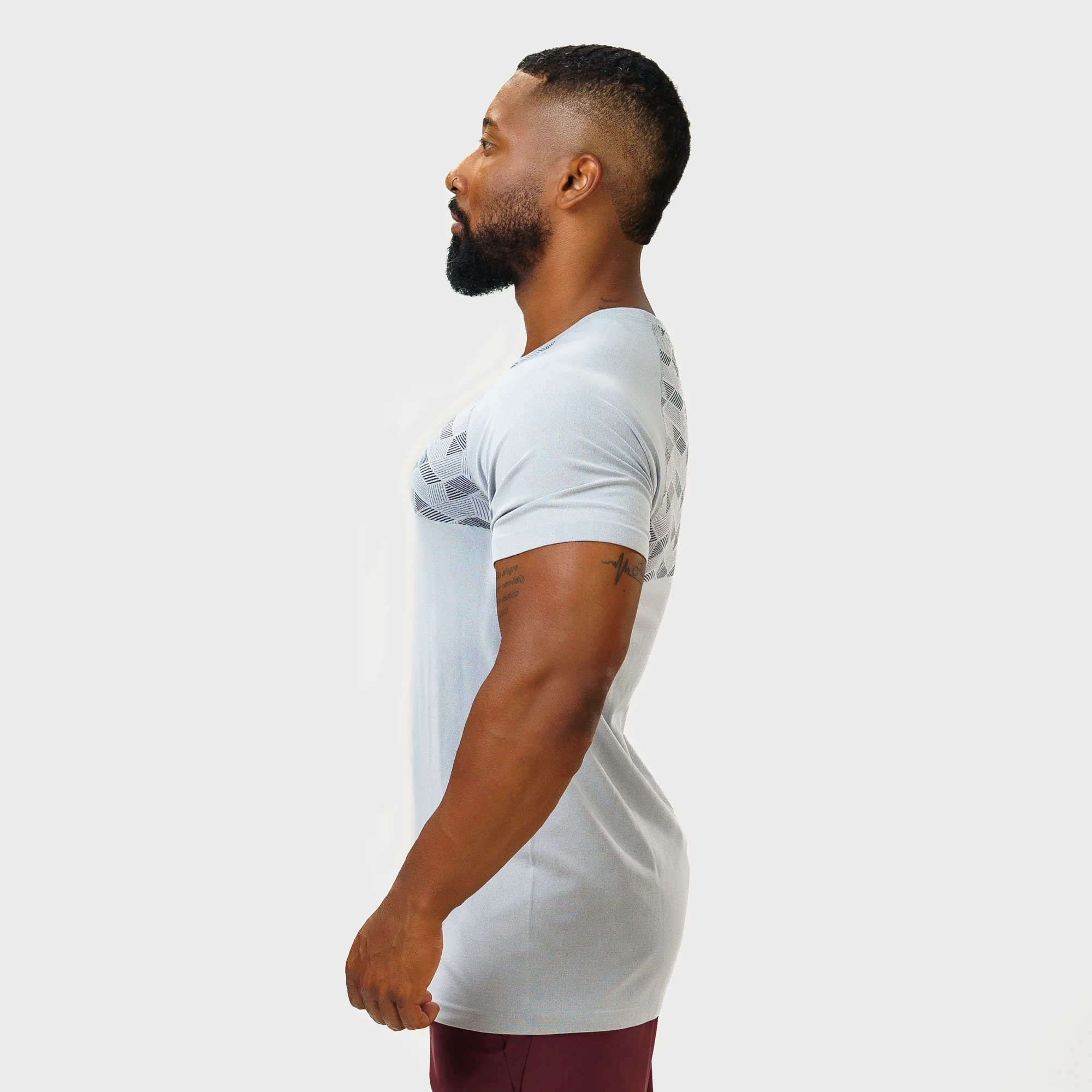 Camiseta Apex Dry Holographic Cinza Gelo - Sem Costura - Image 4