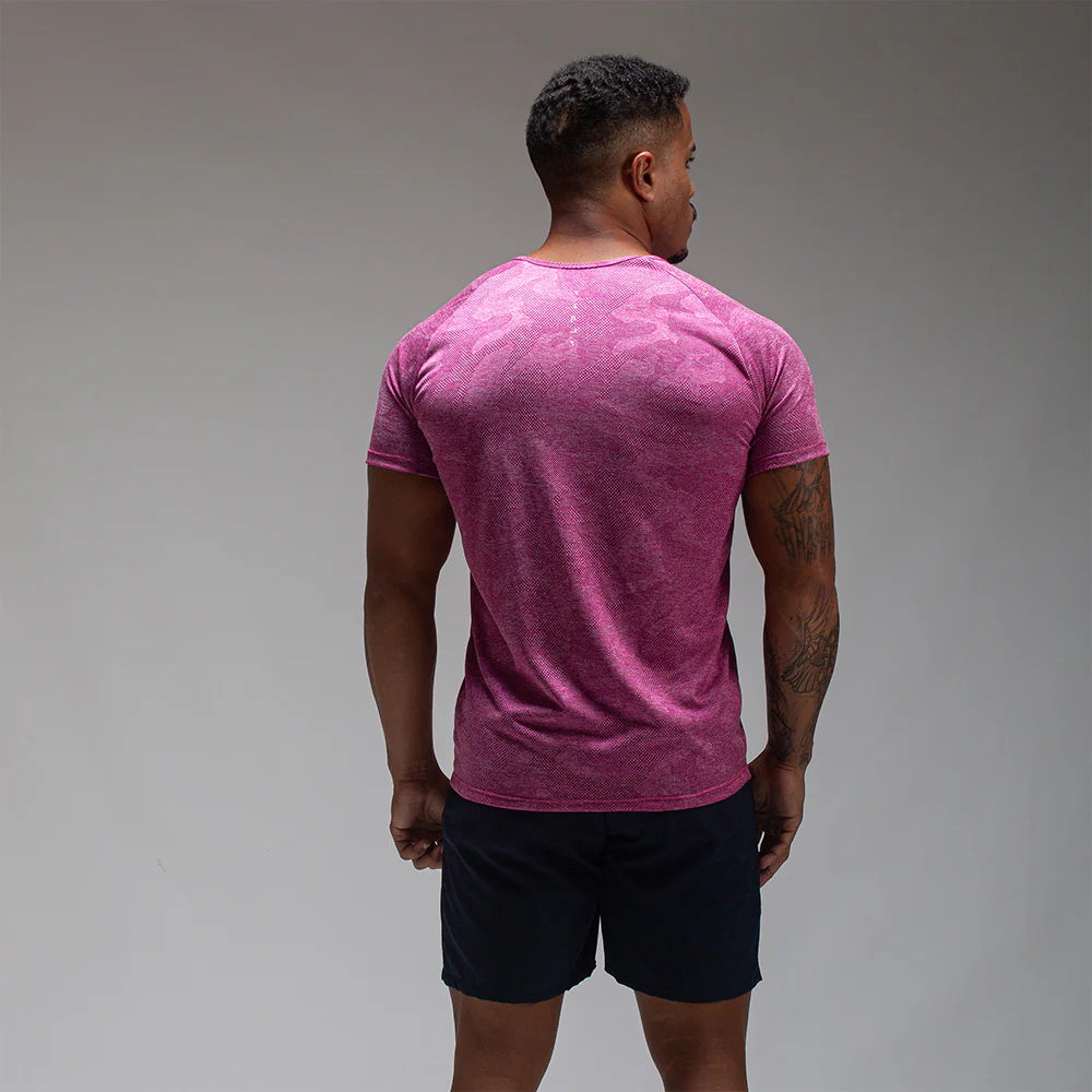 Camiseta Dry Fit Camuflada New Lupus Rosa Coral - Image 4