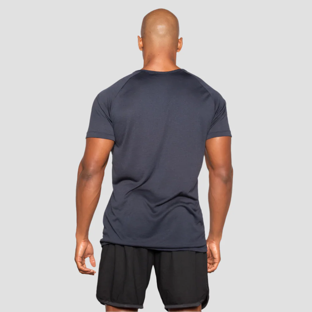 Camiseta Dry Fit Essential Mescla Marinho - Image 5