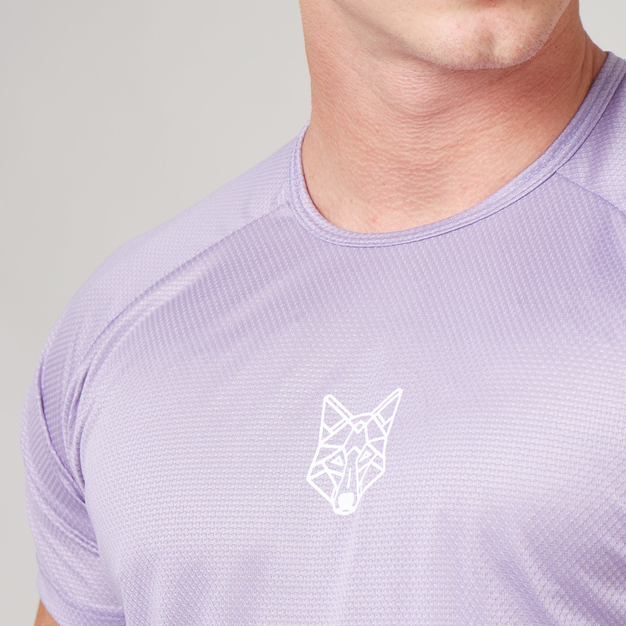 Camiseta Dry Fit Lobo Geométrico Lilás Malva - Image 2