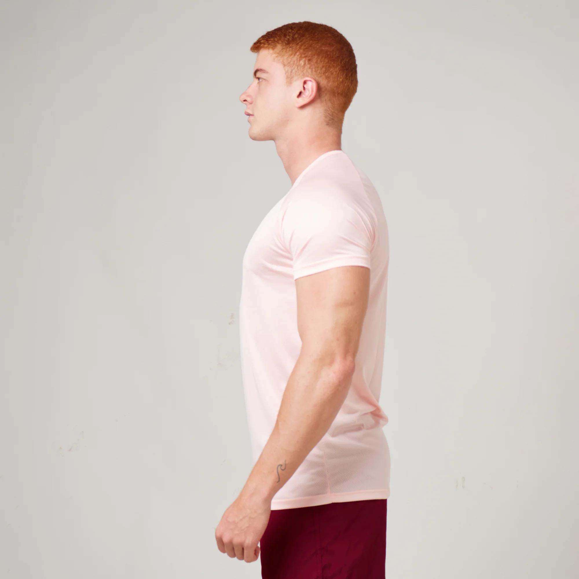 Camiseta Dry Fit Lobo Geométrico Rosa Claro - Image 3