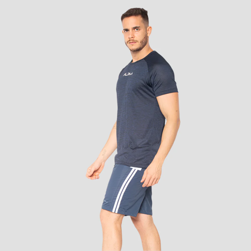 Camiseta Dry Fit  New Fluid Mescla Marinho - Image 4