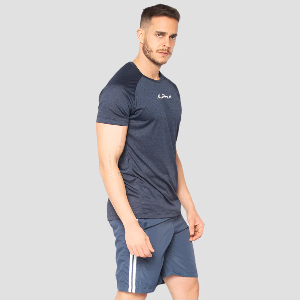 Camiseta Dry Fit  New Fluid Mescla Marinho - Image 6