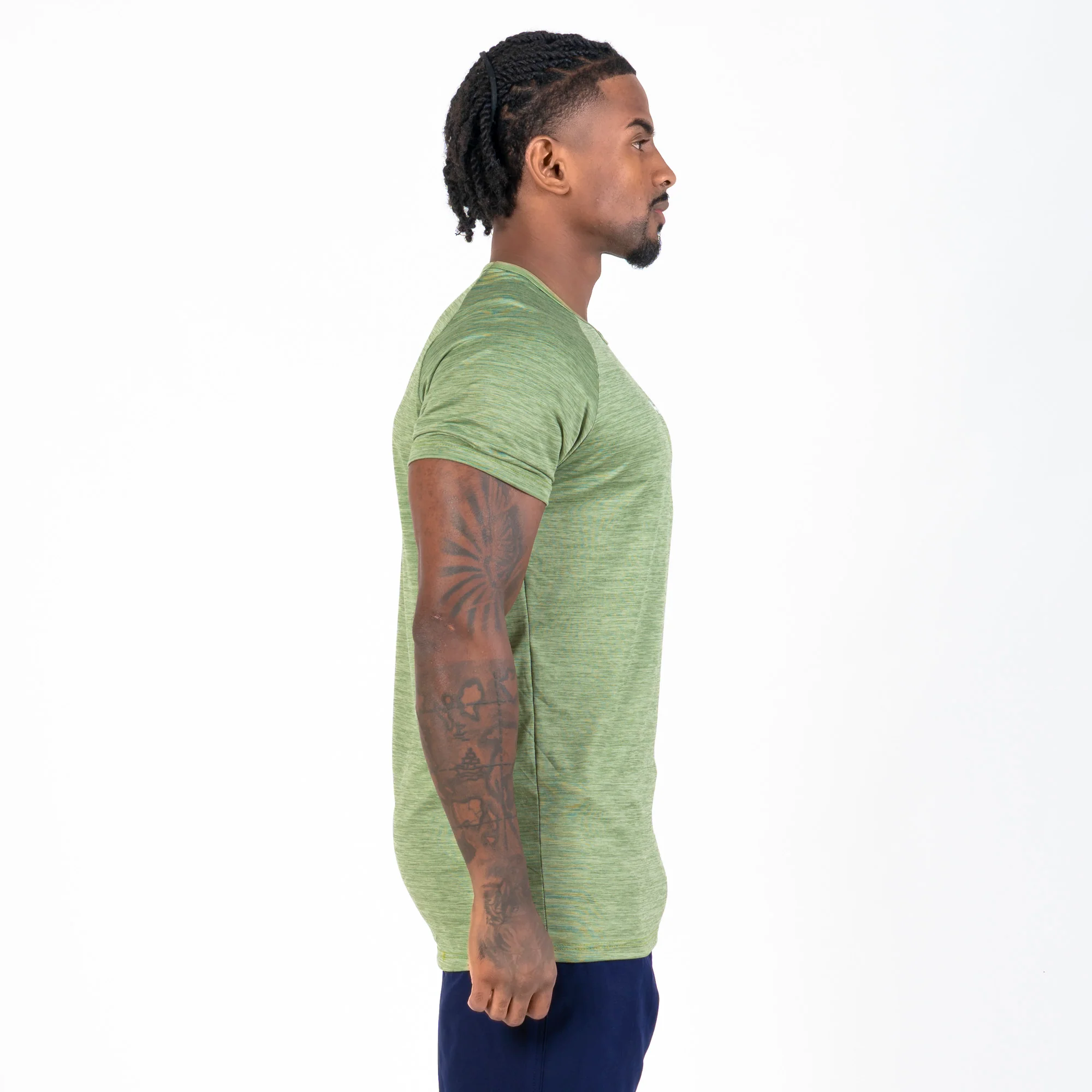 Camiseta Dry Fit New Fluid Mescla Verde Pistache - Image 3