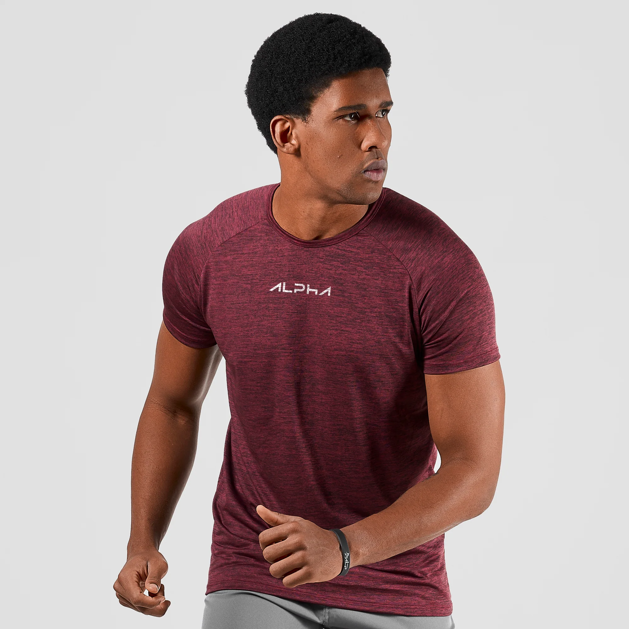 Camiseta Dry Fit  New Fluid Mescla Vinho - Image 3
