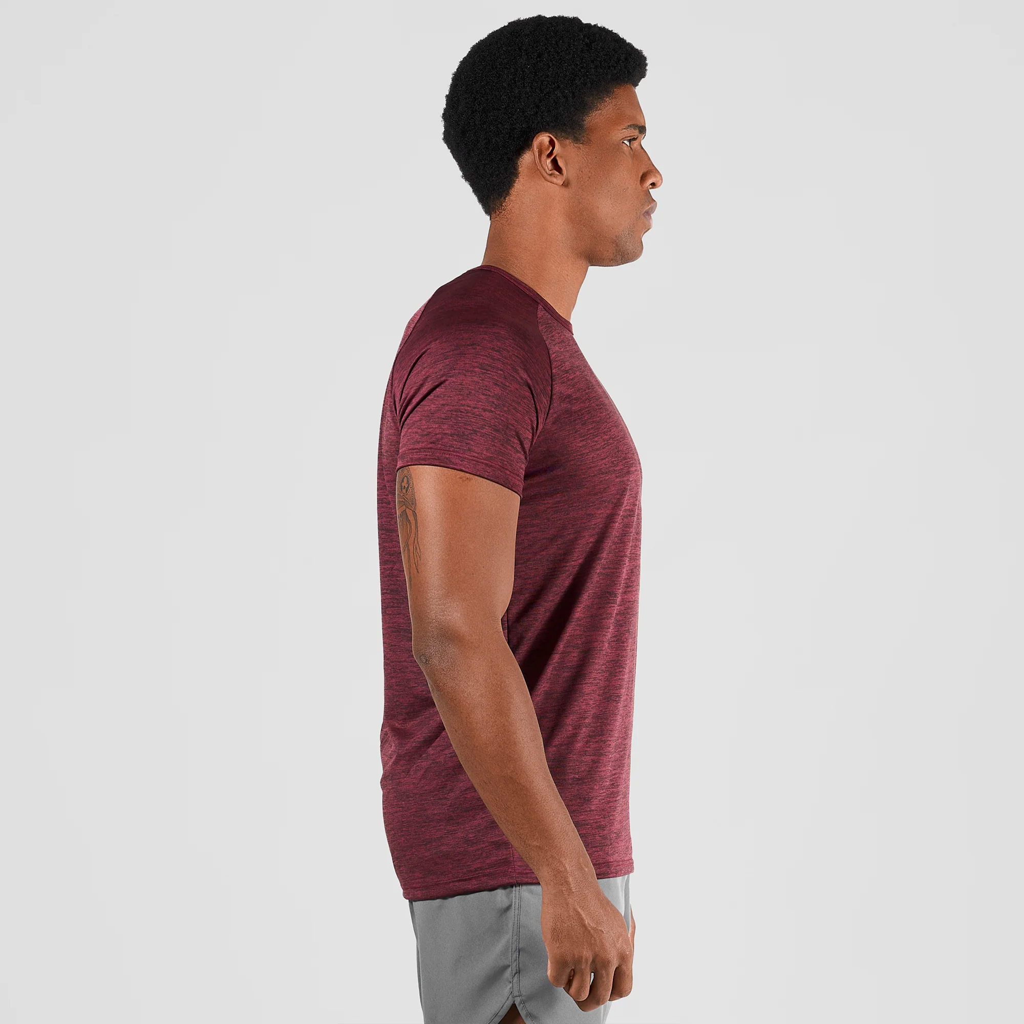 Camiseta Dry Fit  New Fluid Mescla Vinho - Image 4