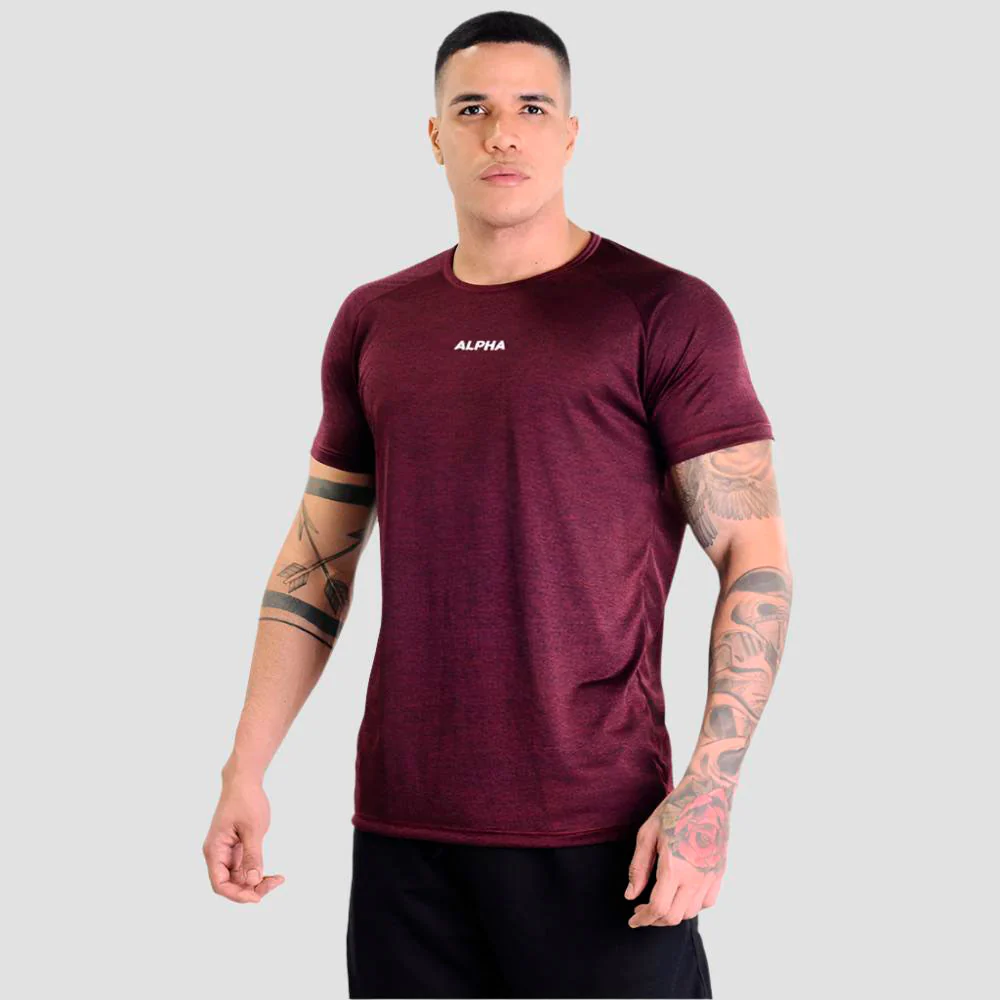 Camiseta Dry Mescla Vinho - Image 4