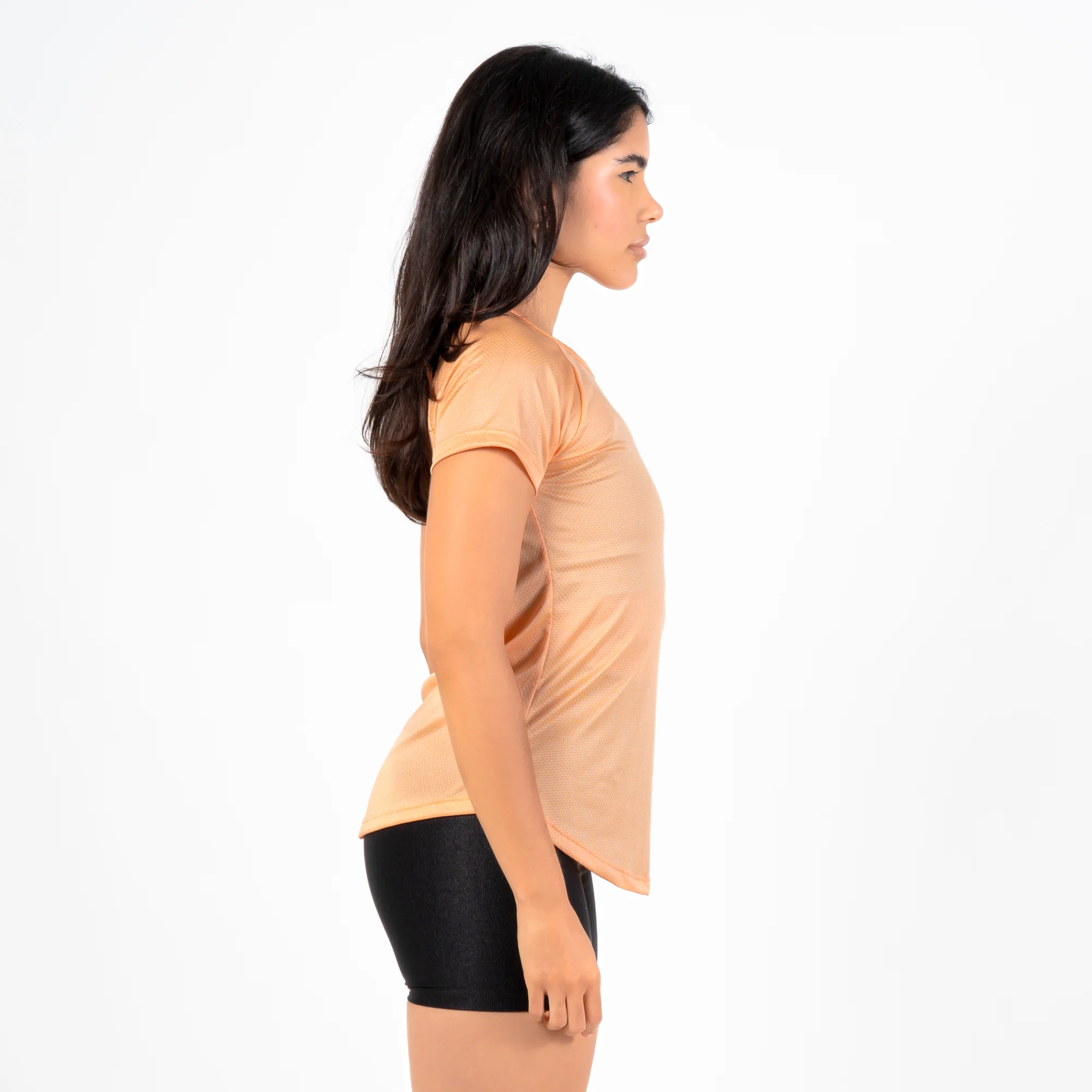 Camiseta Feminina Dry Fit Lobo Geométrico Coral Suave - Image 9