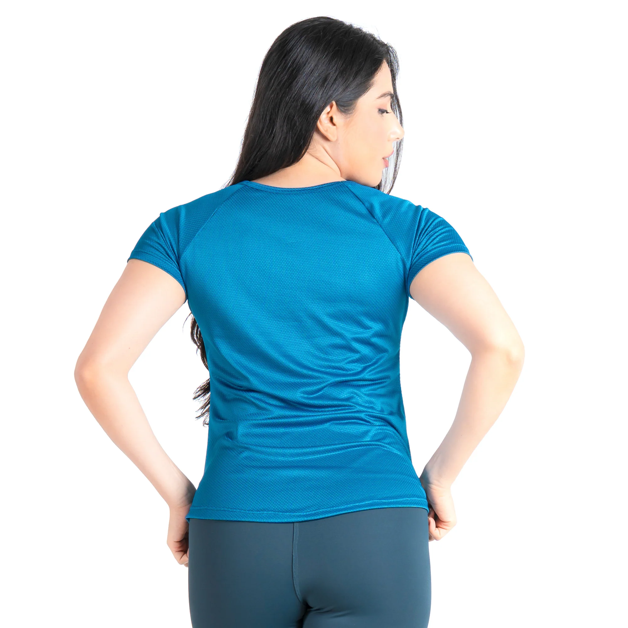 Camiseta Feminina Dry Fit Middle Lupus Azul Safira - Image 3