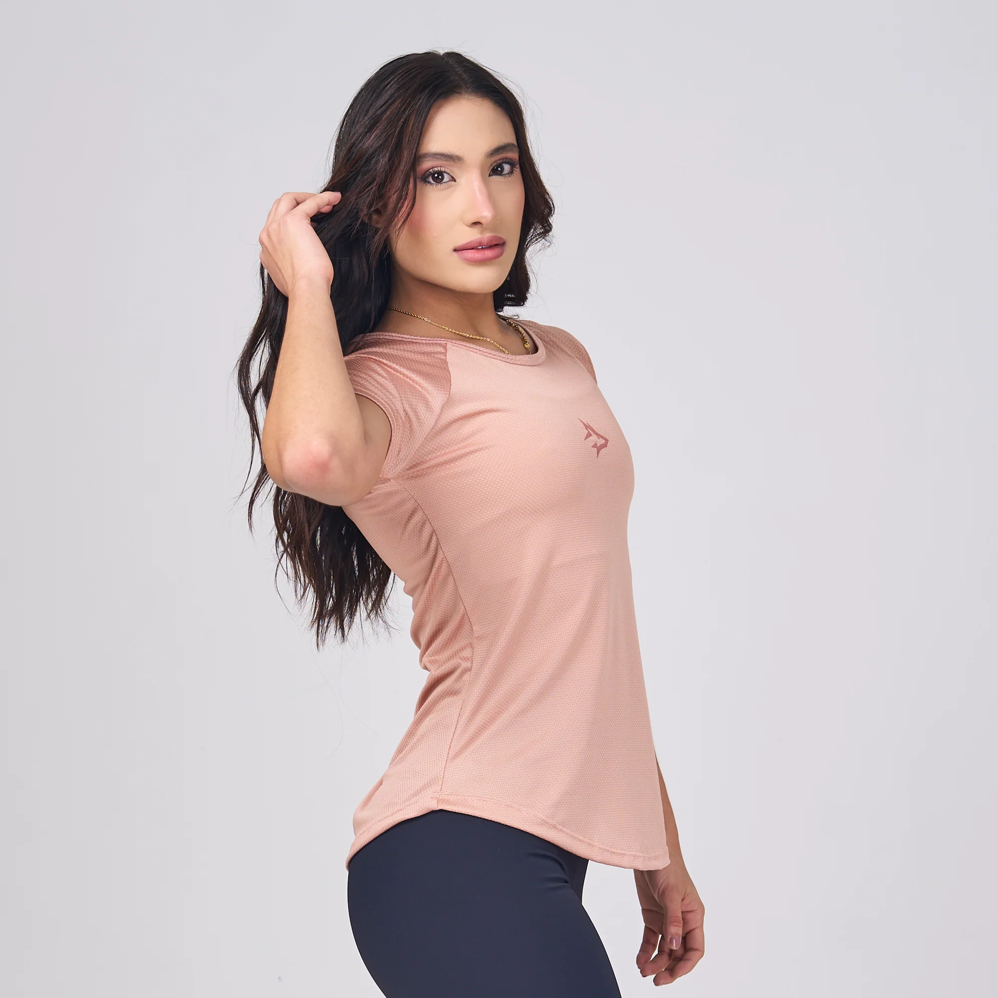 Camiseta Feminina Dry Fit Middle Lupus Marrom Cappuccino - Image 3