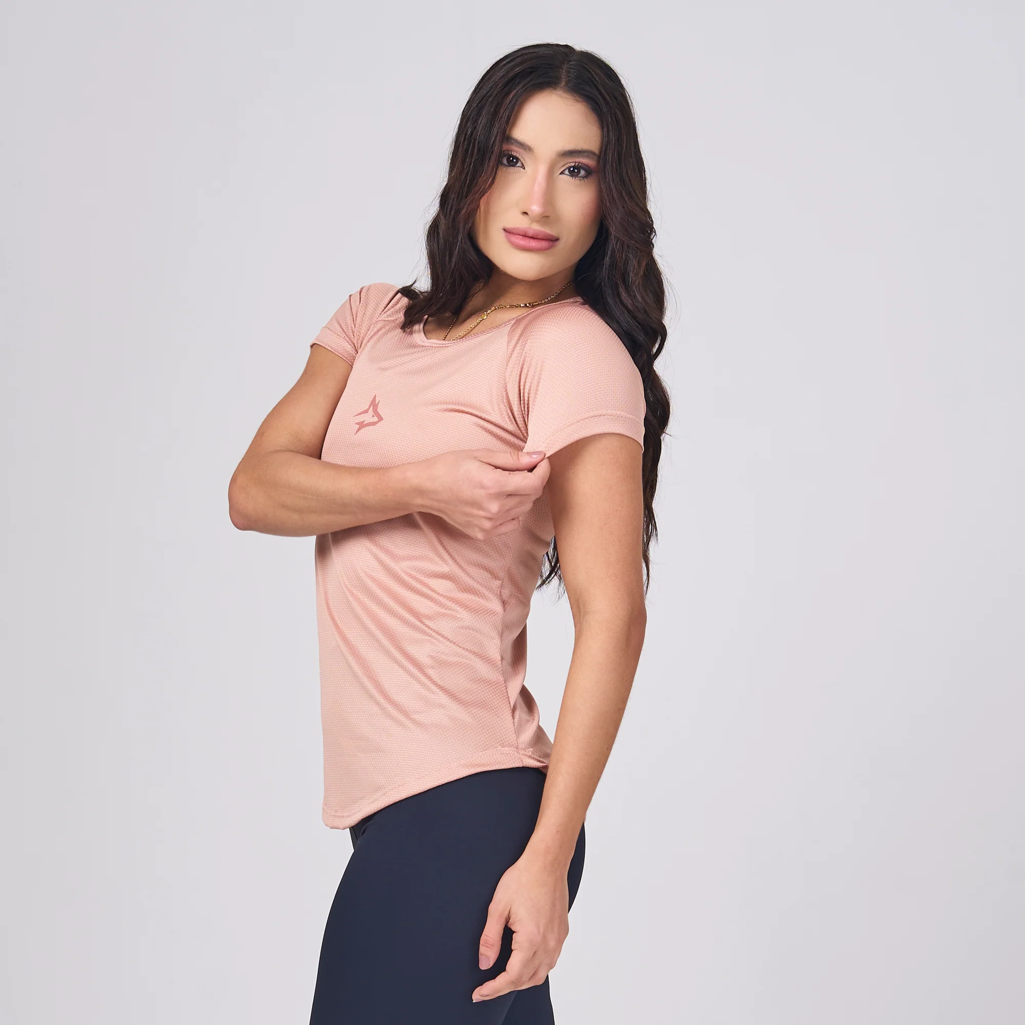 Camiseta Feminina Dry Fit Middle Lupus Marrom Cappuccino - Image 5