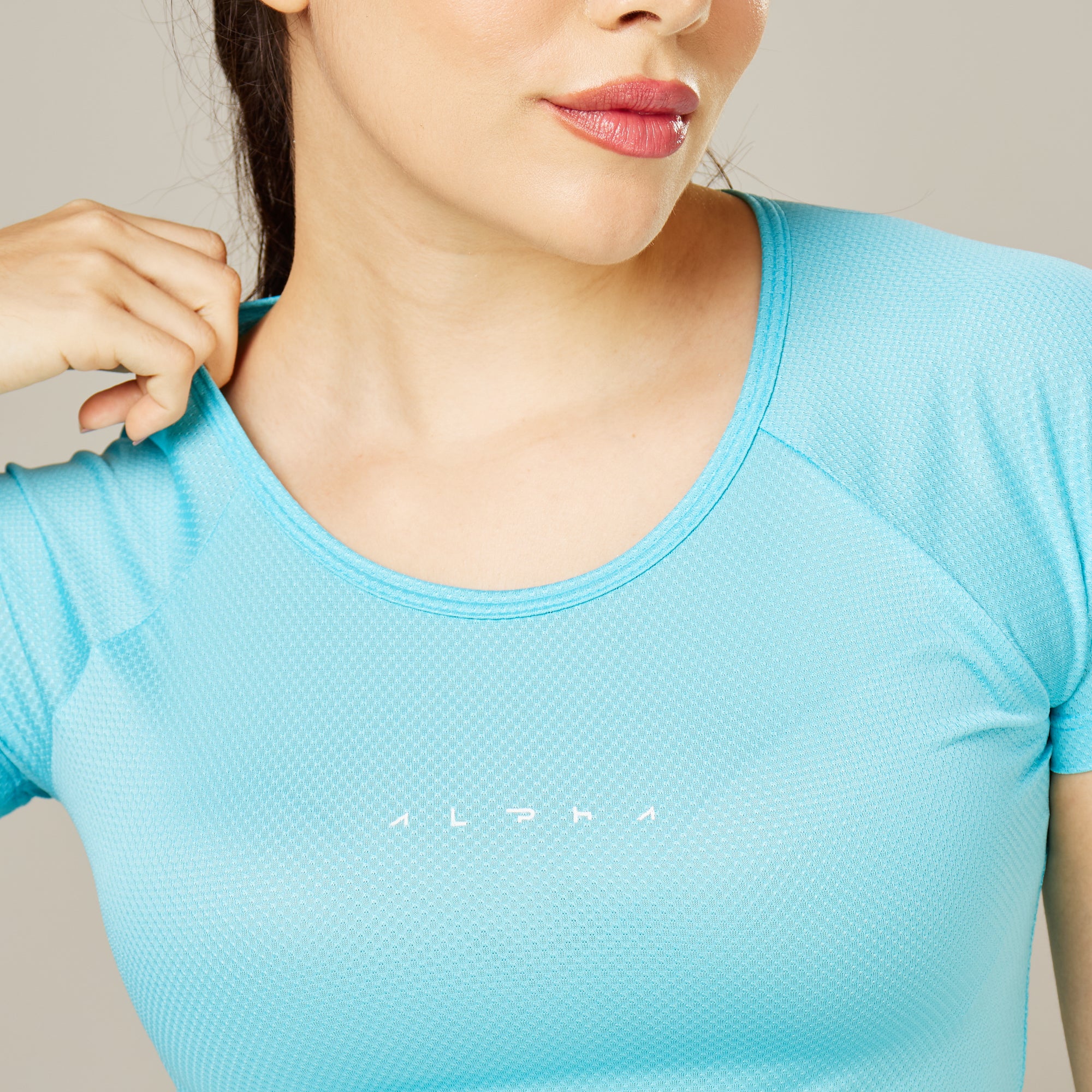 Camiseta Feminina Dry Fit New Horizon Azul Pavão - Image 2