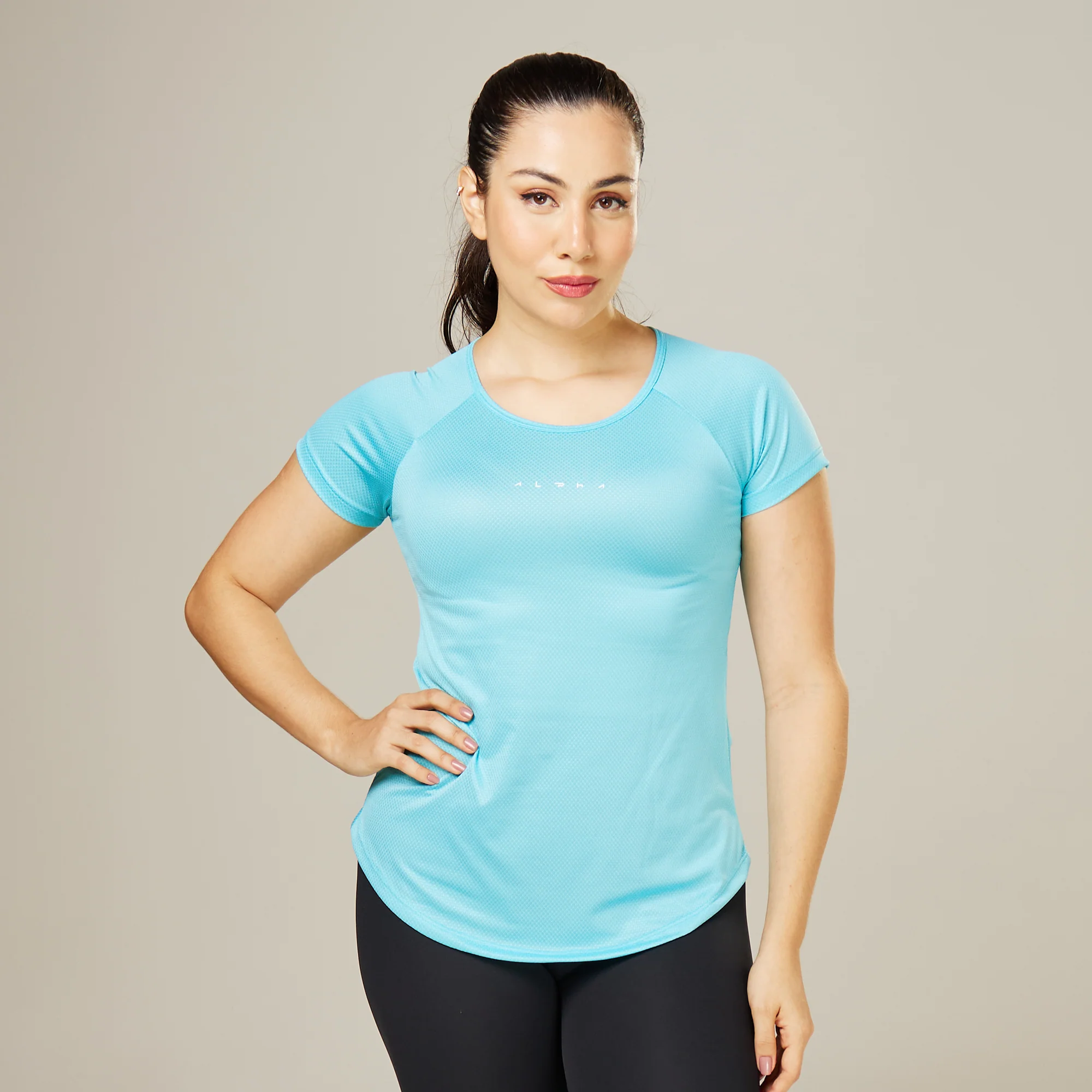 Camiseta Feminina Dry Fit New Horizon Azul Pavão - Image 7