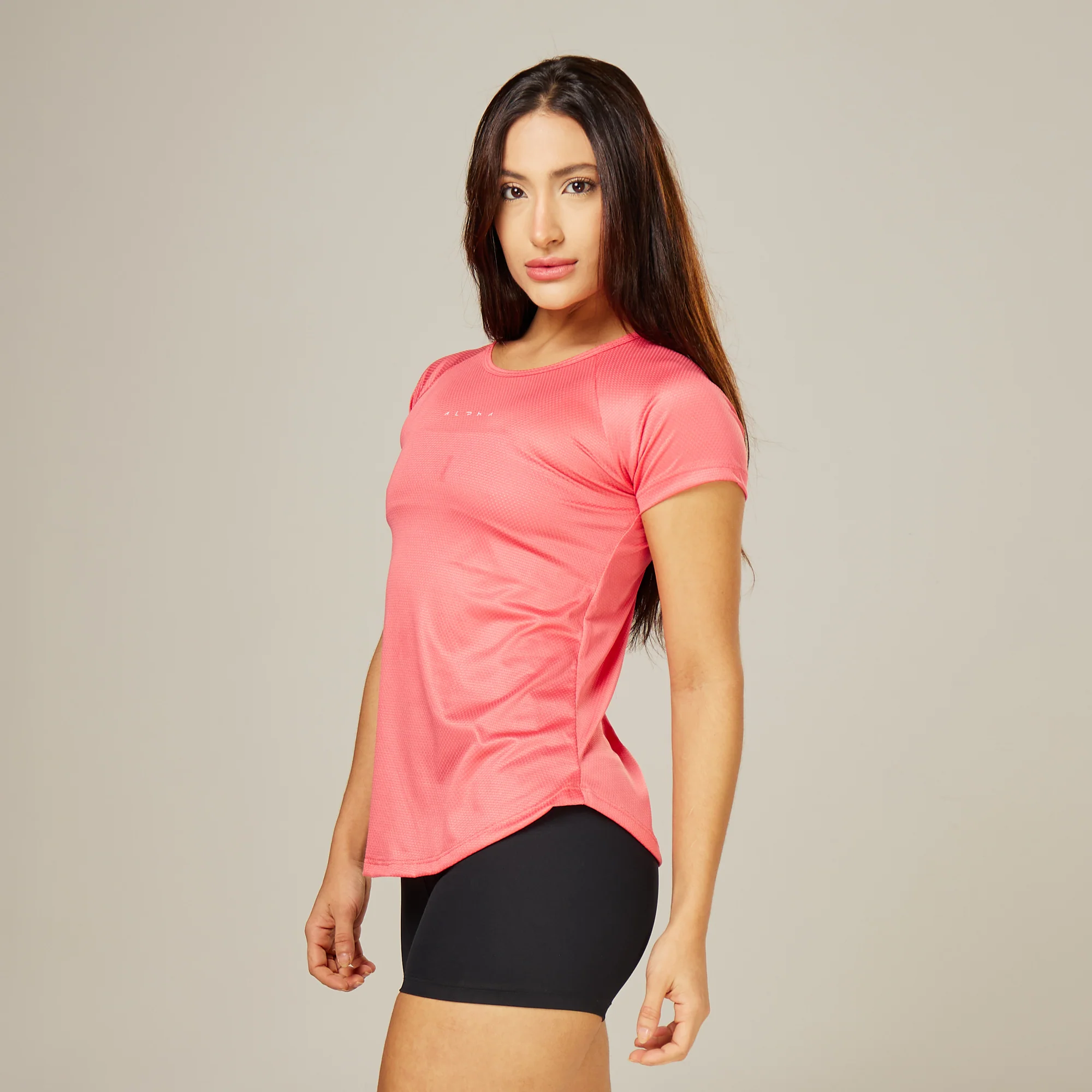 Camiseta Feminina Dry Fit New Horizon Rosa Paraiso - Image 3