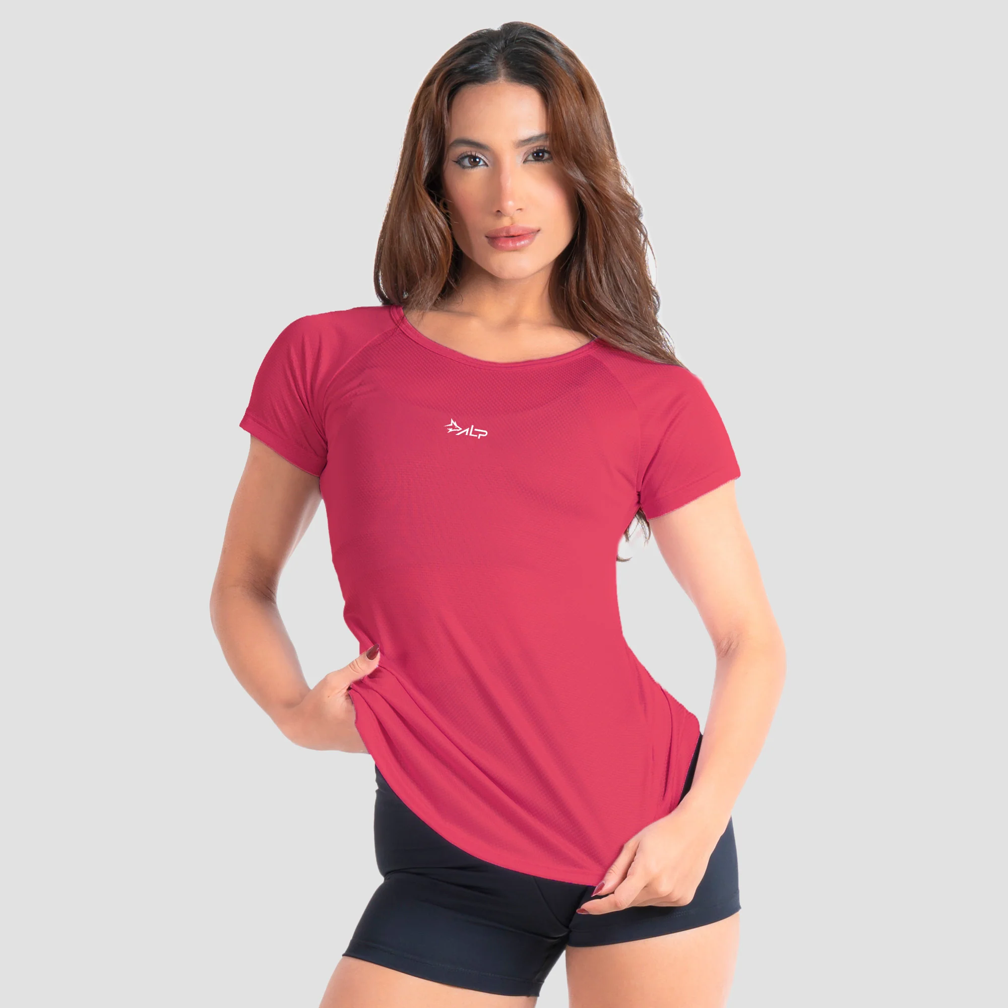 Camiseta Feminina Dry Fit New Tenacity Rosa Rouge - Image 2