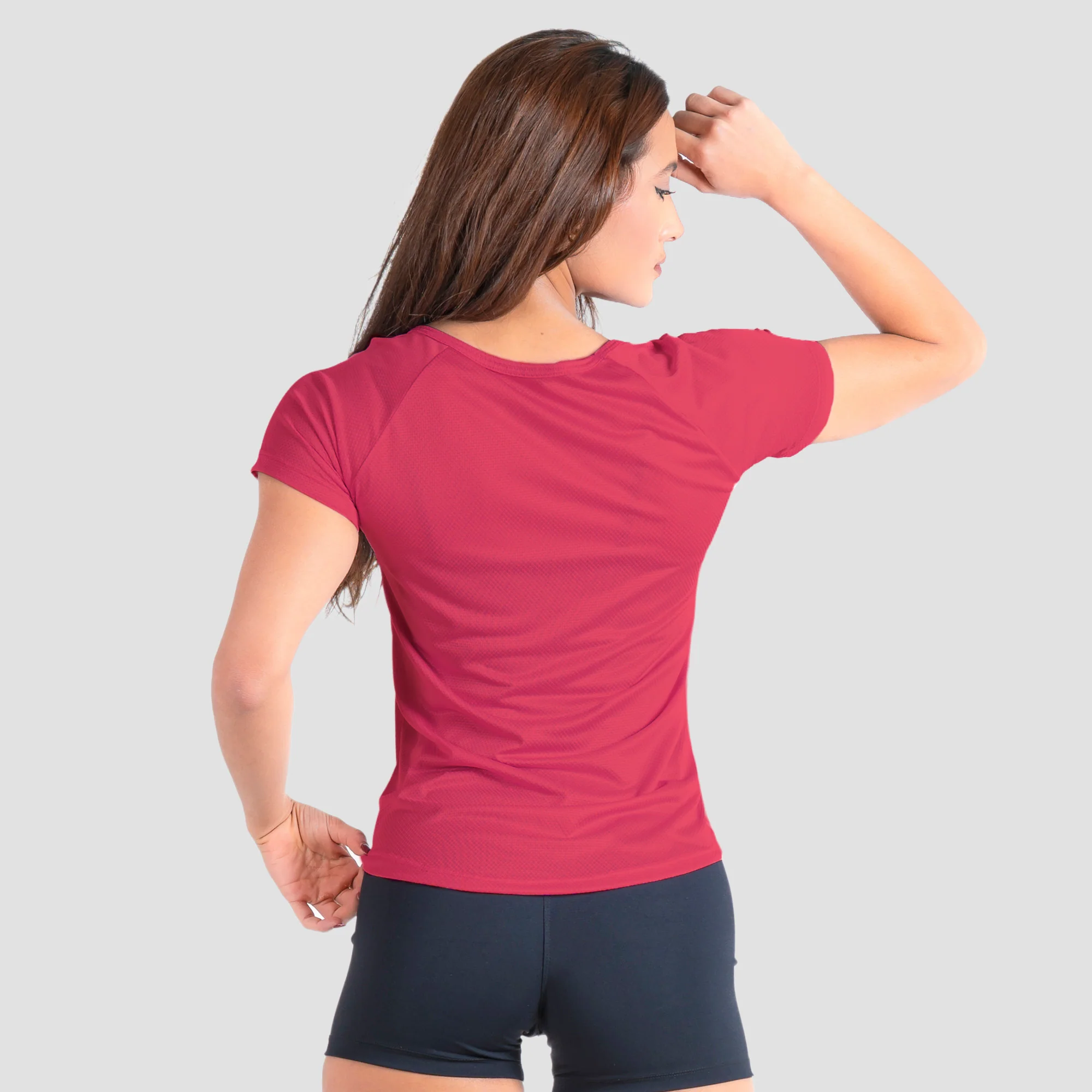 Camiseta Feminina Dry Fit New Tenacity Rosa Rouge - Image 3