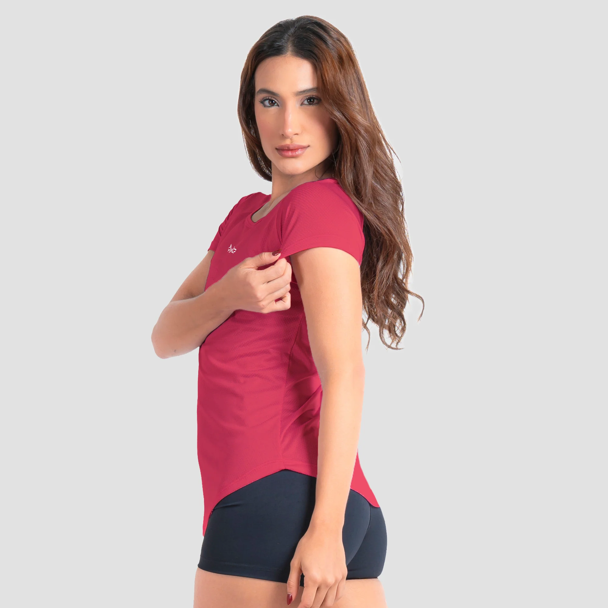 Camiseta Feminina Dry Fit New Tenacity Rosa Rouge - Image 4