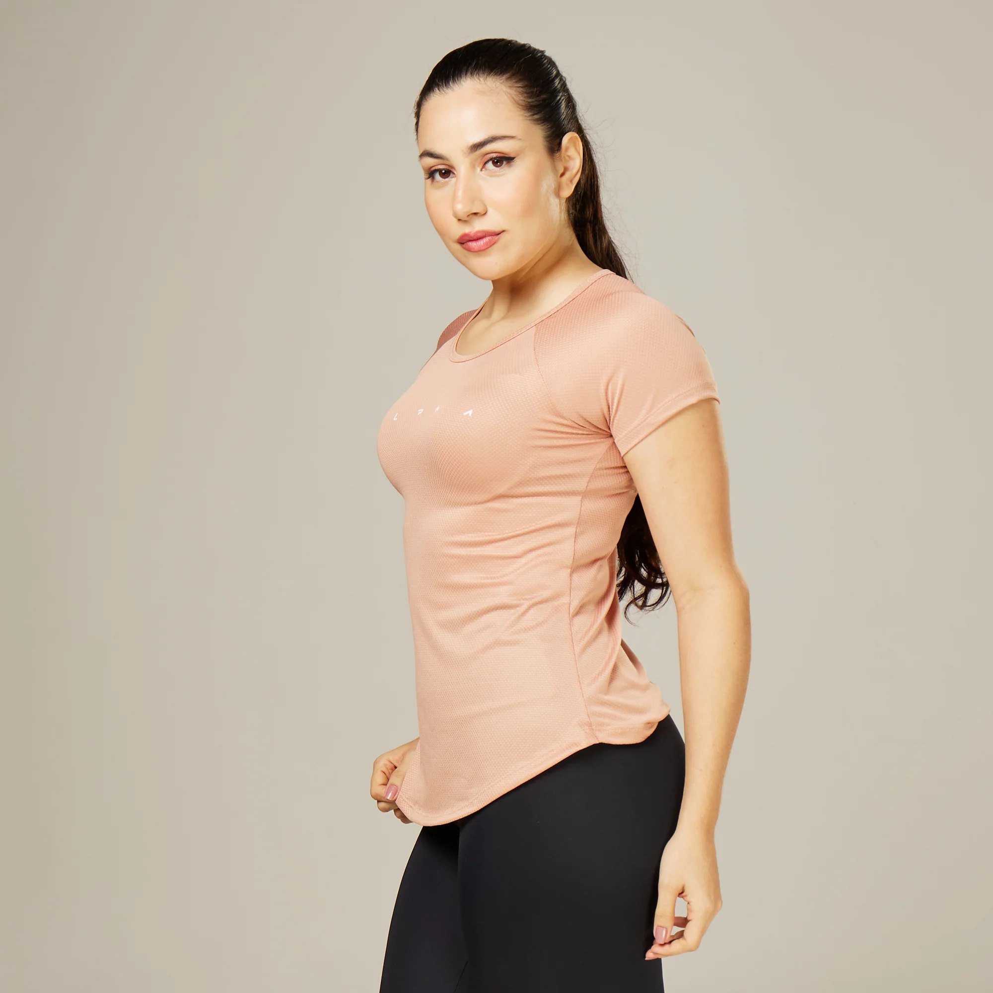 Camiseta Feminina Dry Fit Space Horizon Marrom Cappuccino - Image 3