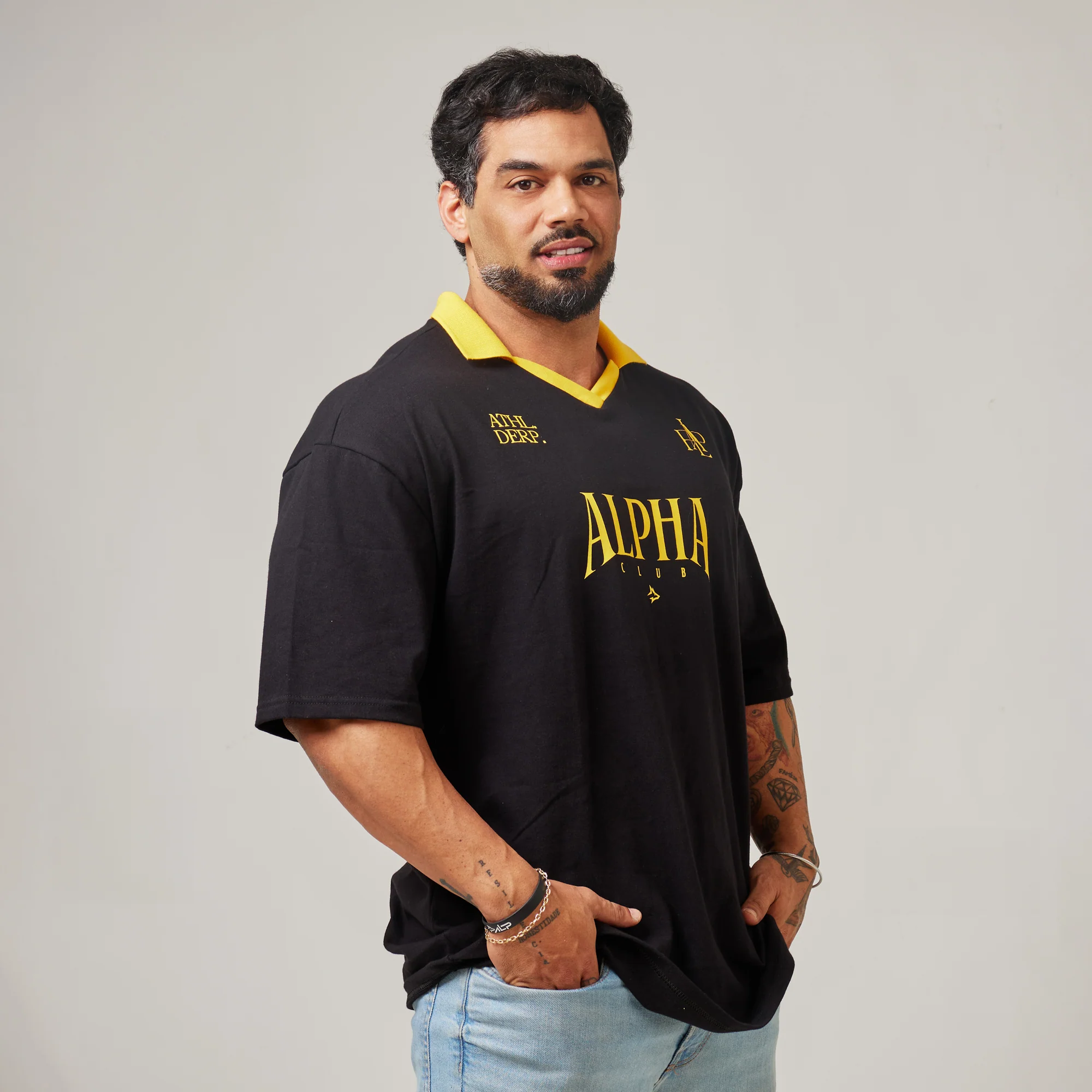 Camiseta Oversized Alpha Club Preto - Image 3