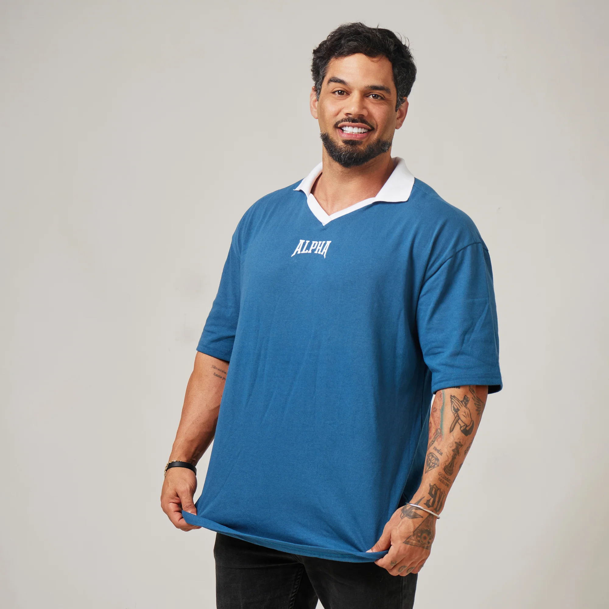 Camiseta Oversized Retrô Legacy Azul Vintage - Image 2