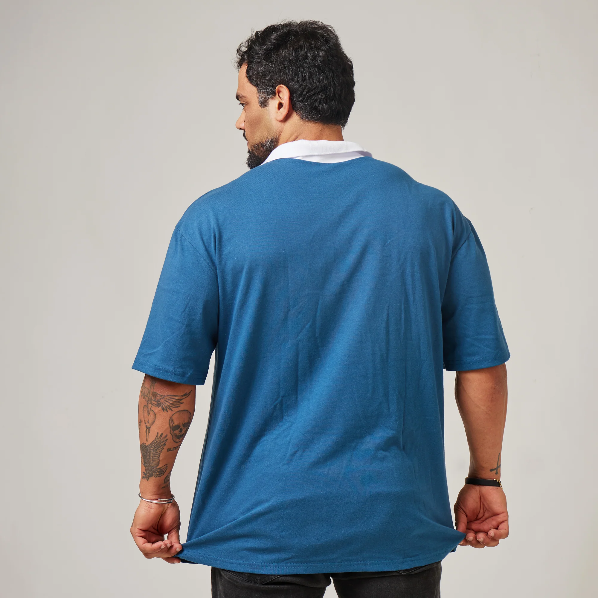 Camiseta Oversized Retrô Legacy Azul Vintage - Image 6