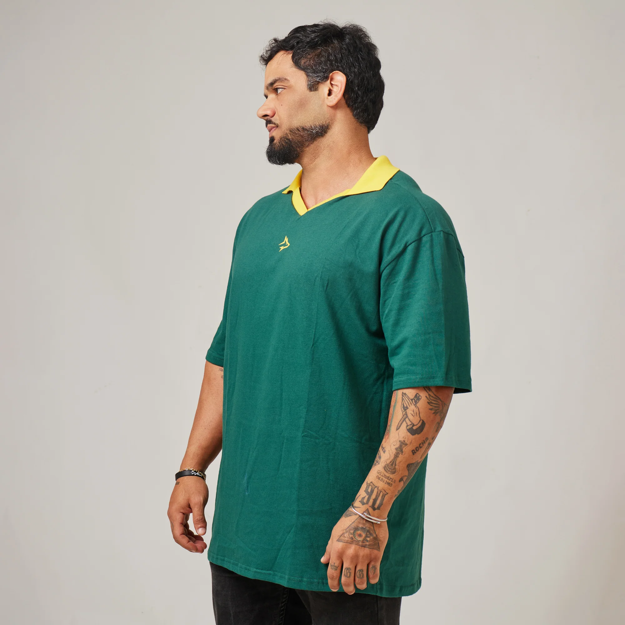Camiseta Oversized Retrô Lupus Verde Bandeira - Image 3