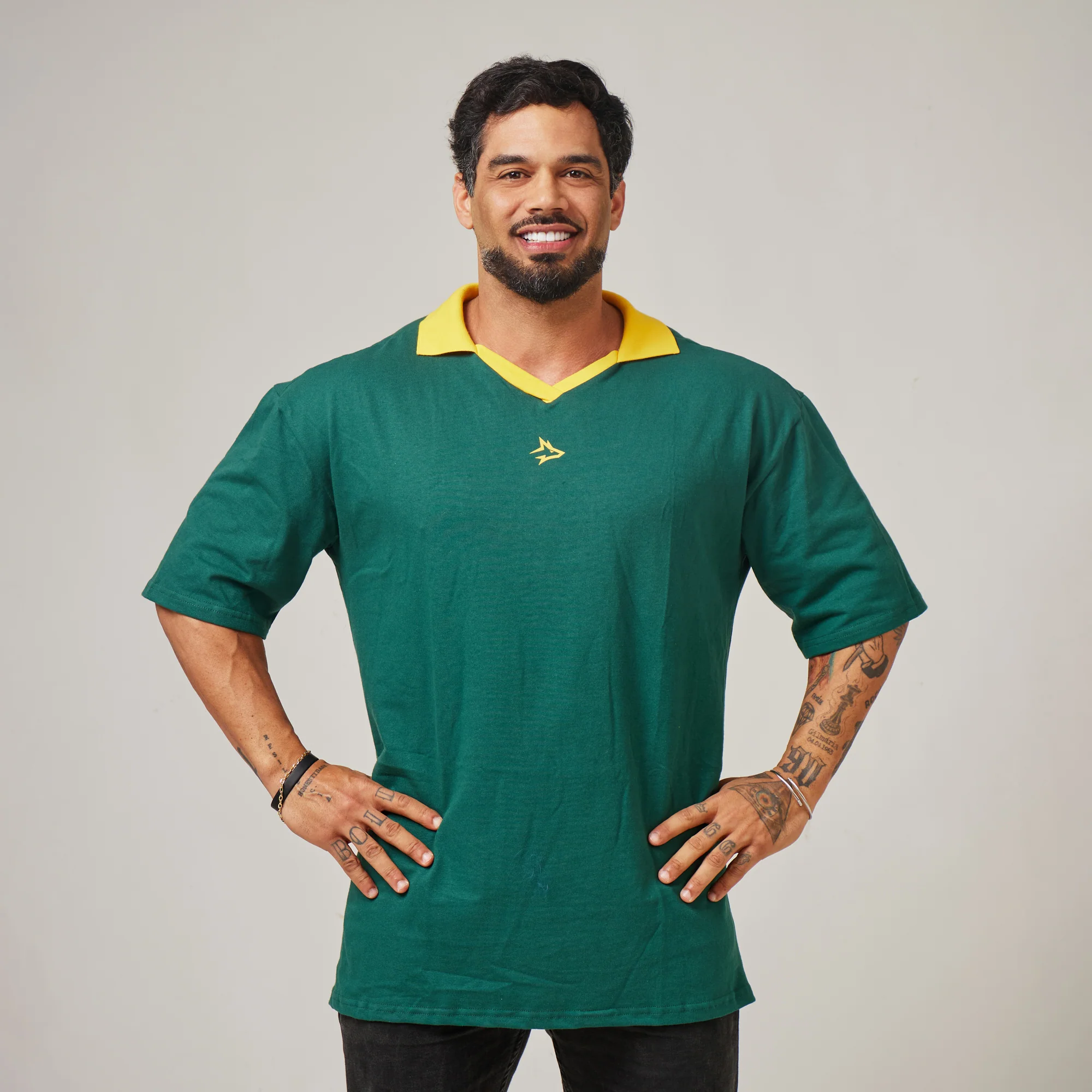 Camiseta Oversized Retrô Lupus Verde Bandeira - Image 9