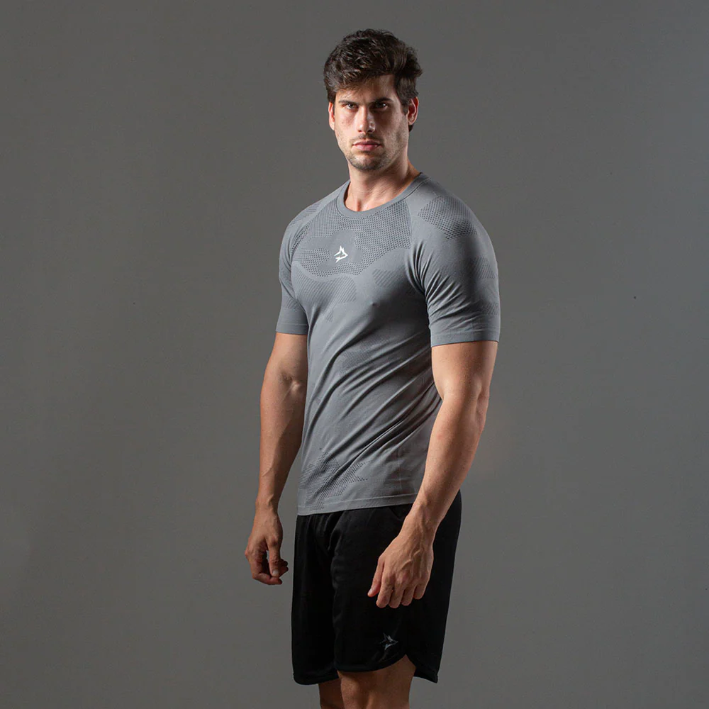 Camiseta Apex Dry Middle Lupus Cinza - Sem Costura - Image 9