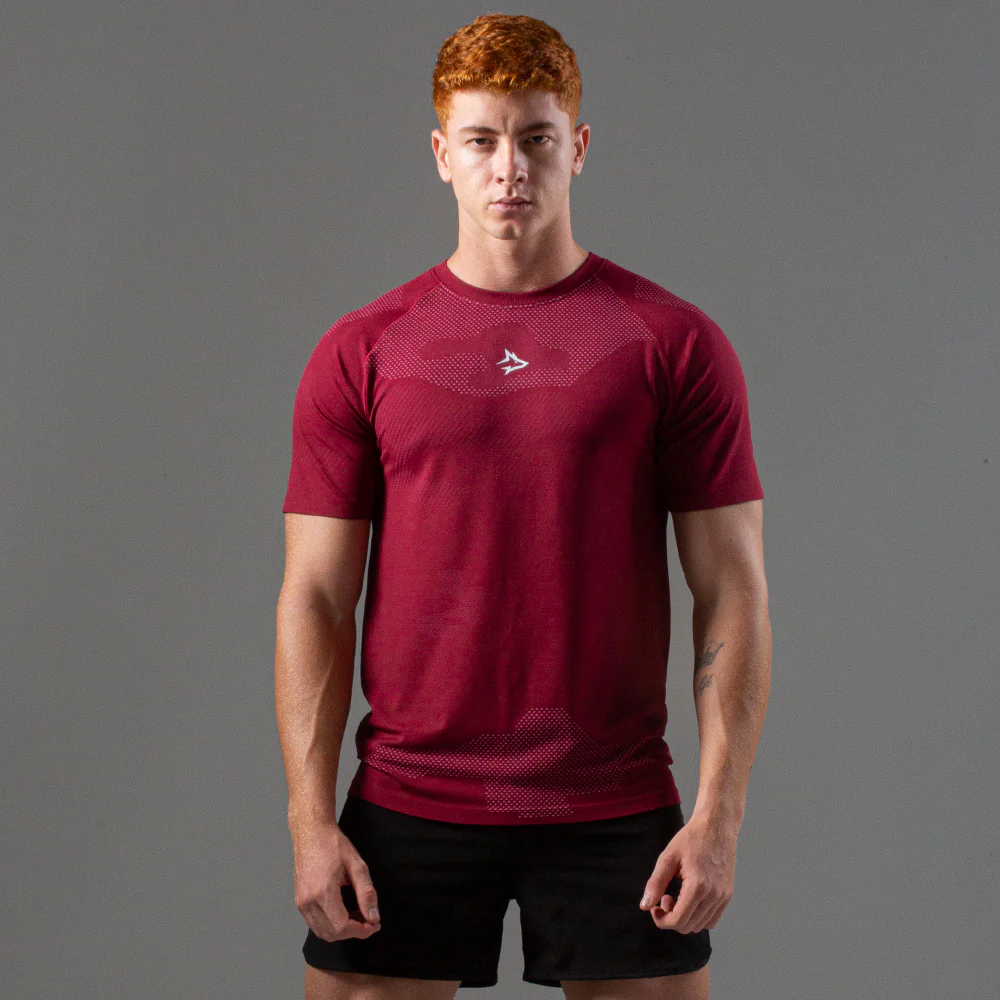 Camiseta Apex Dry Middle Lupus Vinho - Sem Costura - Image 2