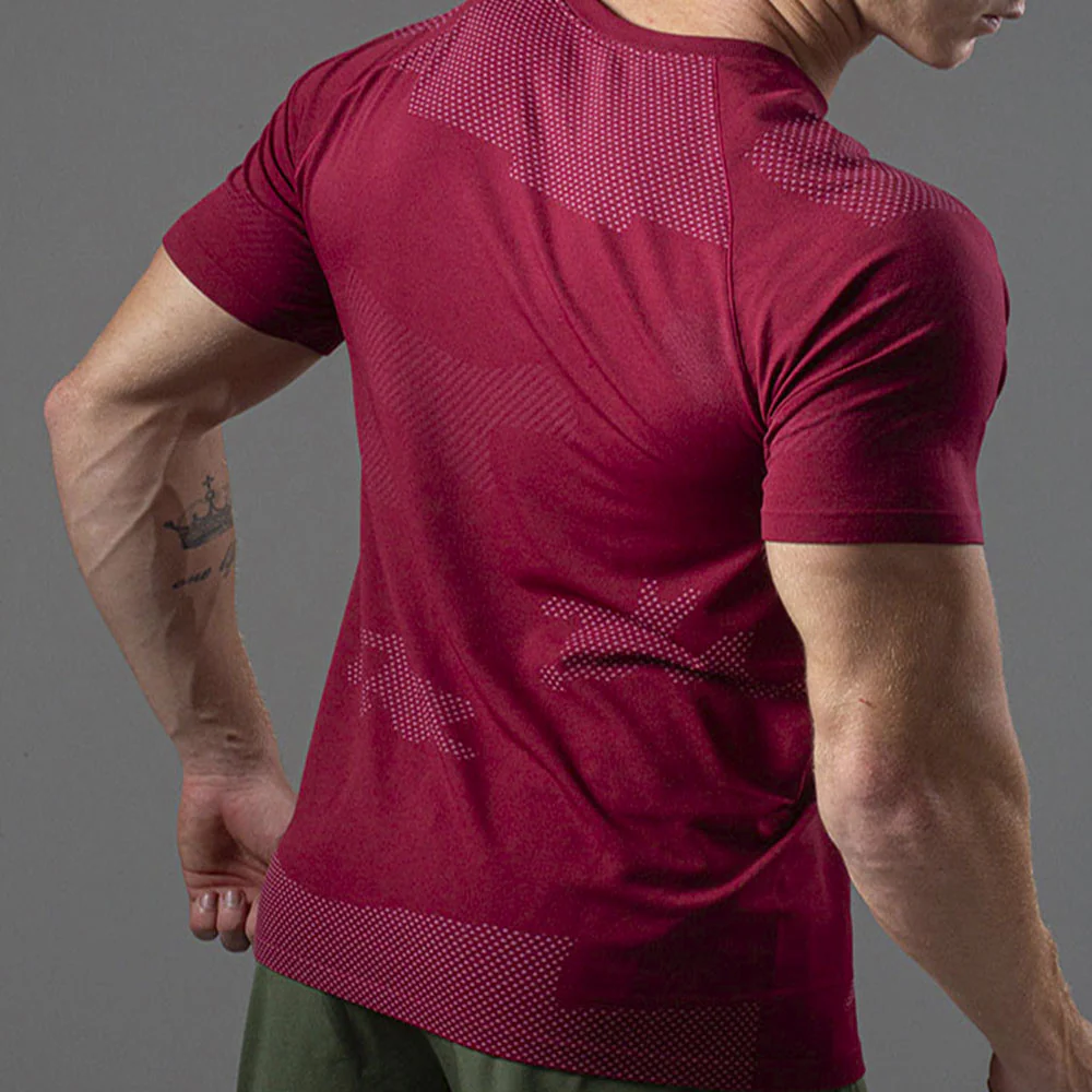 Camiseta Apex Dry Middle Lupus Vinho - Sem Costura - Image 9