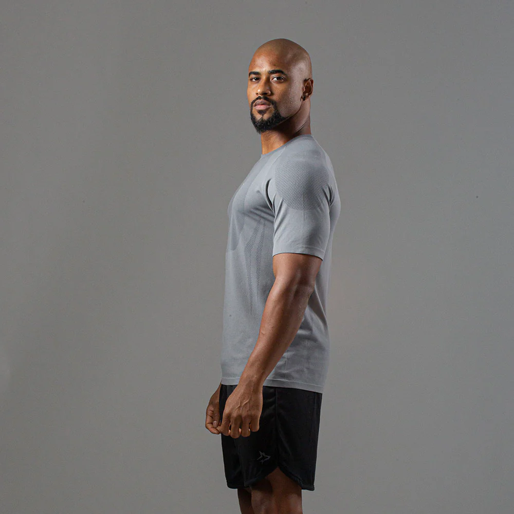 Camiseta Apex Dry New Tenacity Cinza - Sem Costura - Image 16