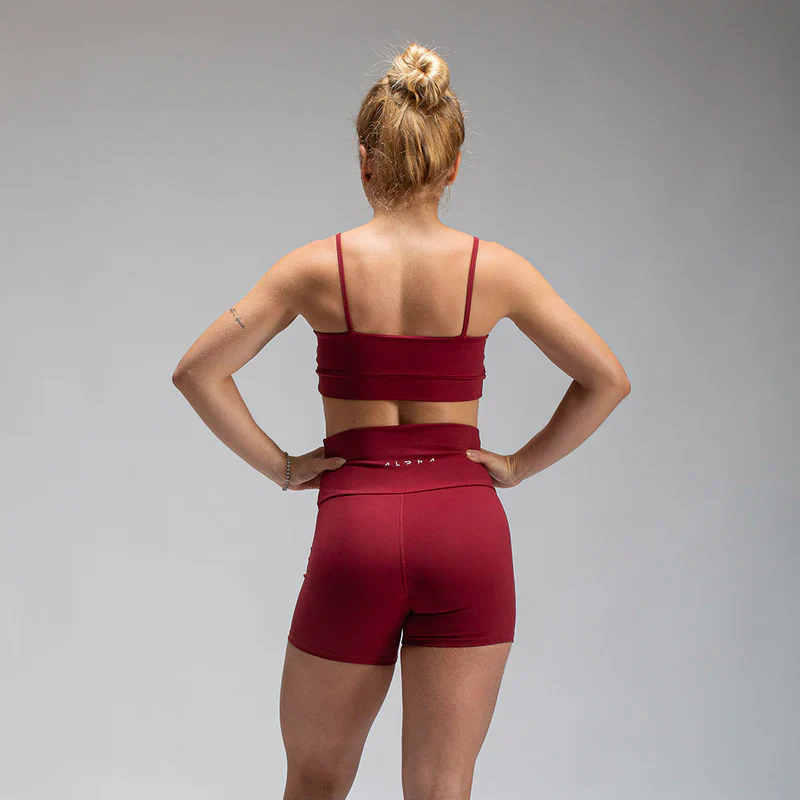 Conjunto Basic Feminino Top e Short - New Horizon Vinho - Image 3