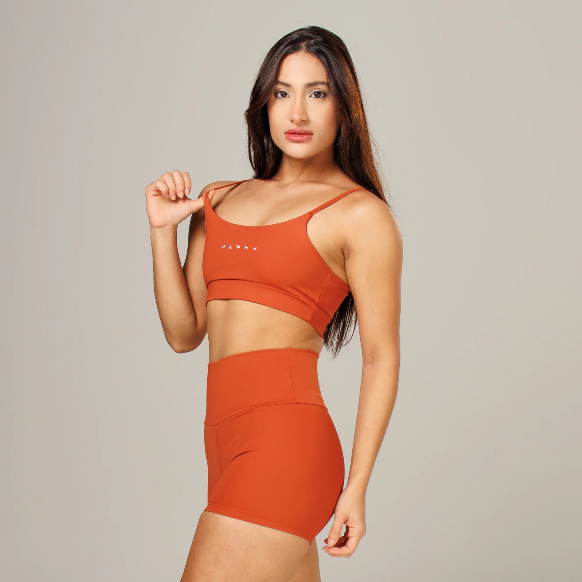Conjunto Basic Feminino Top e Short - New Horizon Marrom Canela - Image 3