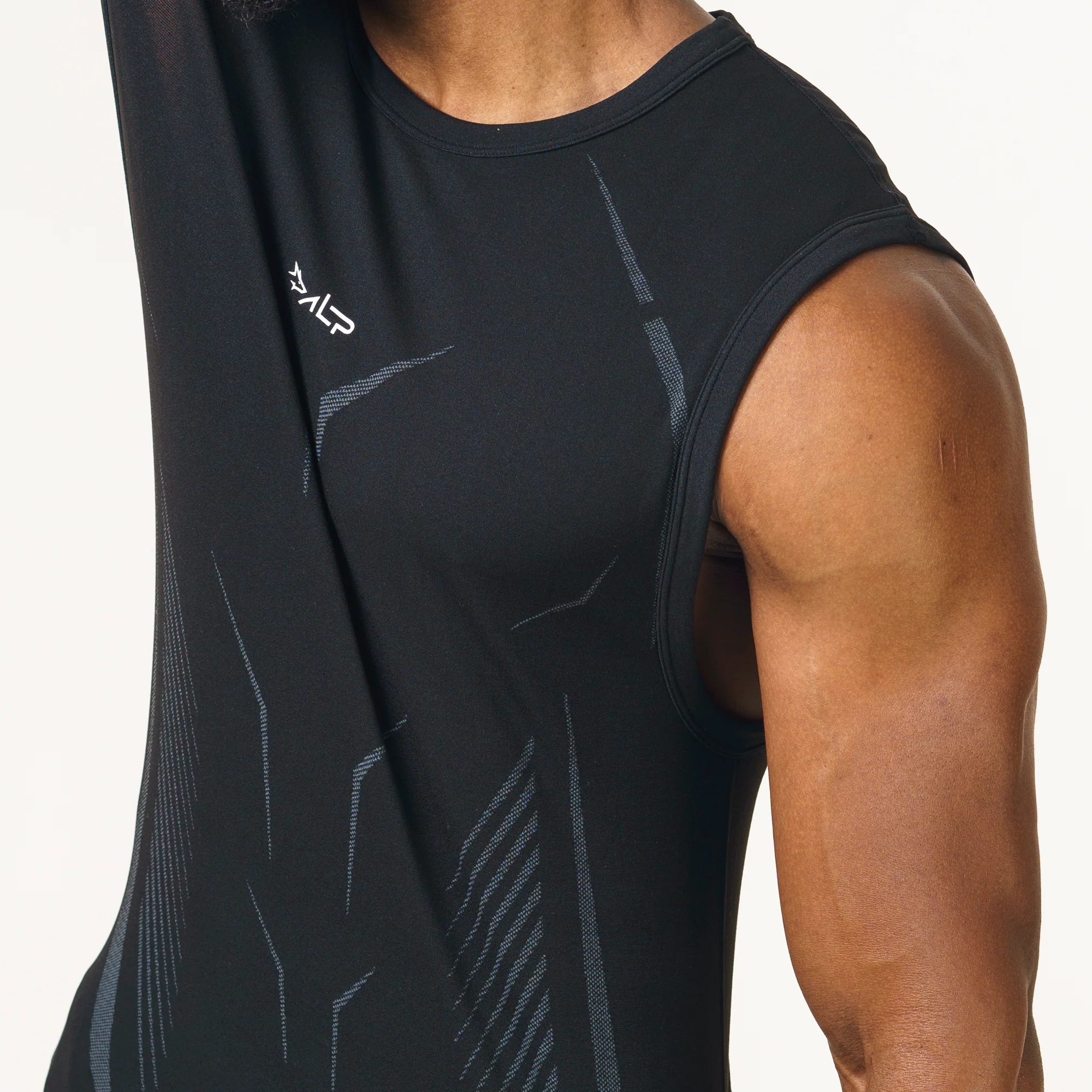 Regata Apex Dry Tank Preto - Sem Costura - Image 5
