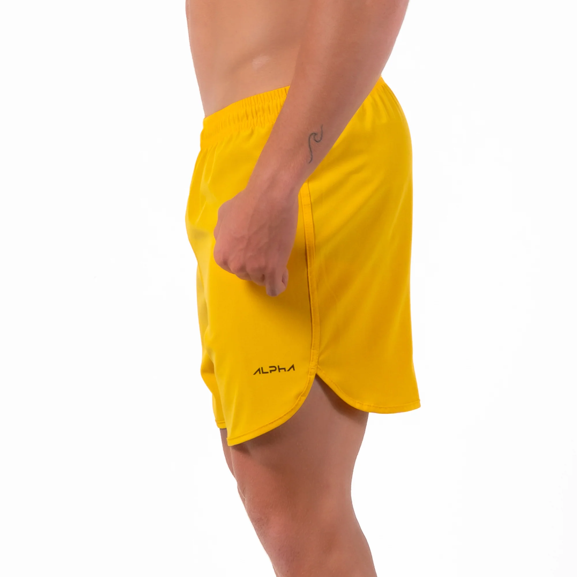 Short Corrida Masculino Dry Fit - Amarelo Ouro - Image 3