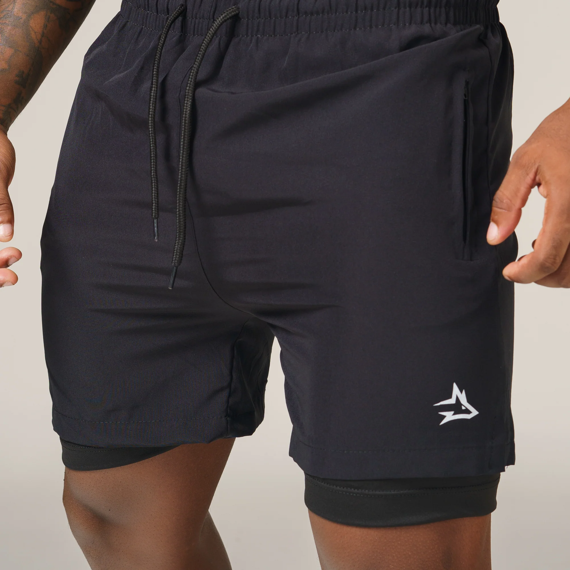 Short de Compressão Dry Fit Preto Bolso Ziper - Lupus - Image 10