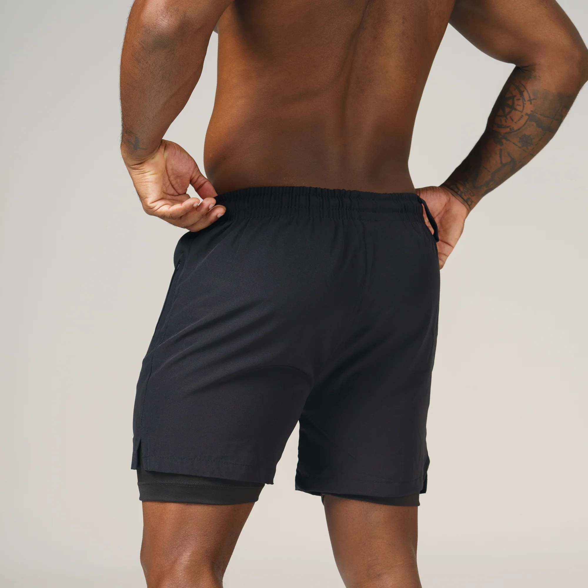 Short de Compressão Dry Fit Preto Bolso Ziper - Lupus - Image 11